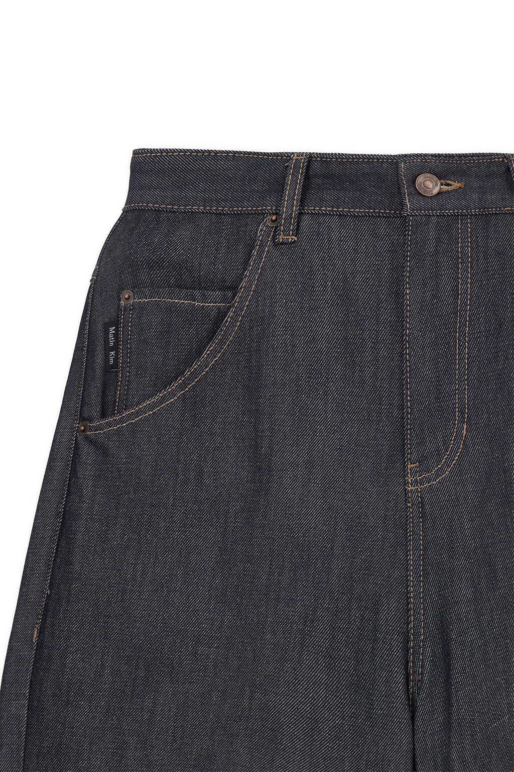 Matin Kim - Dart Point Denim Pants (Dark Navy) product image 3 | TRAB K-Fashion Australia