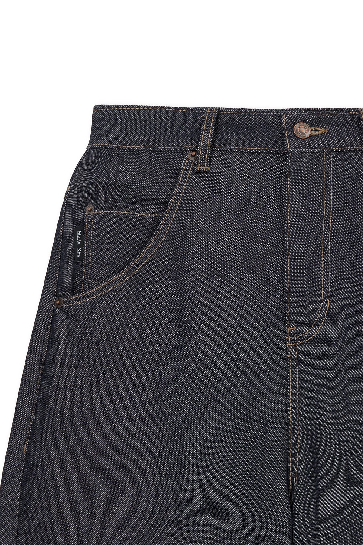 Matin Kim - Dart Point Denim Pants (Dark Navy) product image 3 | TRAB K-Fashion Australia