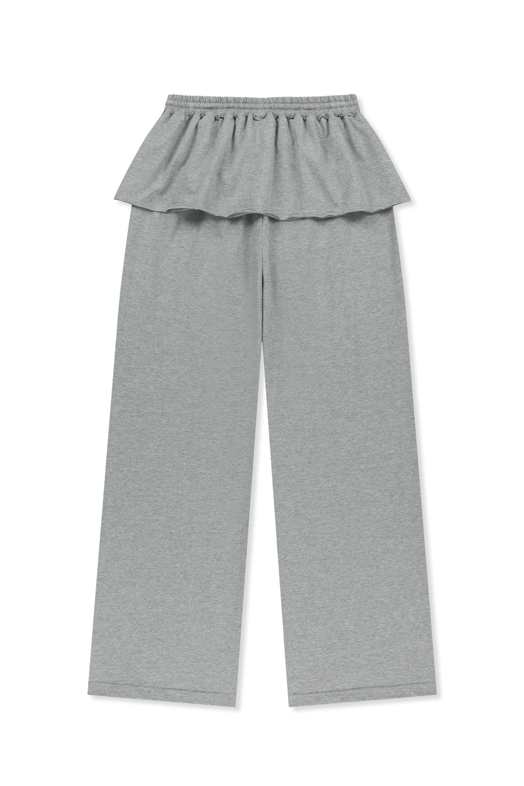 Matin Kim - [Pre-Order – Ships June 22] Layered Skirt Jersey Pants (Grey) product image 2 | TRAB K-Fashion Australia