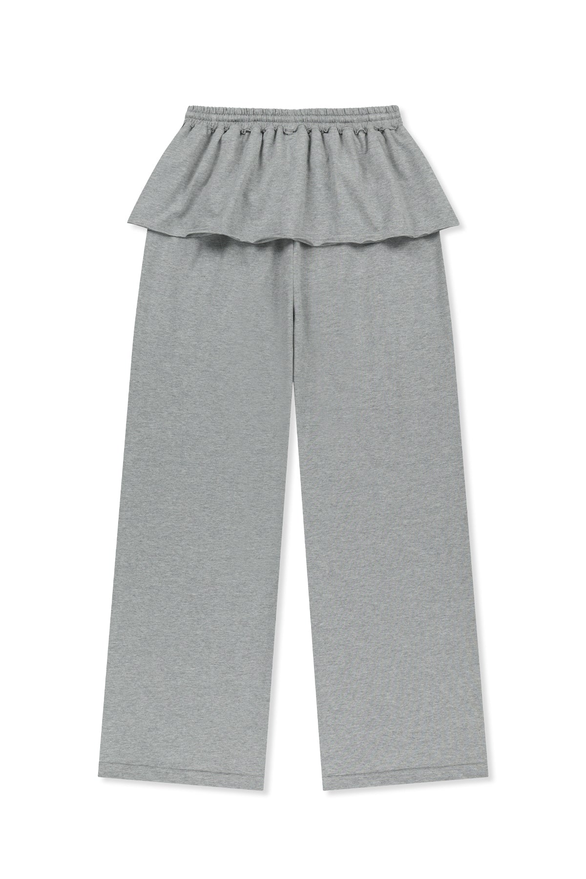 Matin Kim - [Pre-Order – Ships June 22] Layered Skirt Jersey Pants (Grey) product image 2 | TRAB K-Fashion Australia