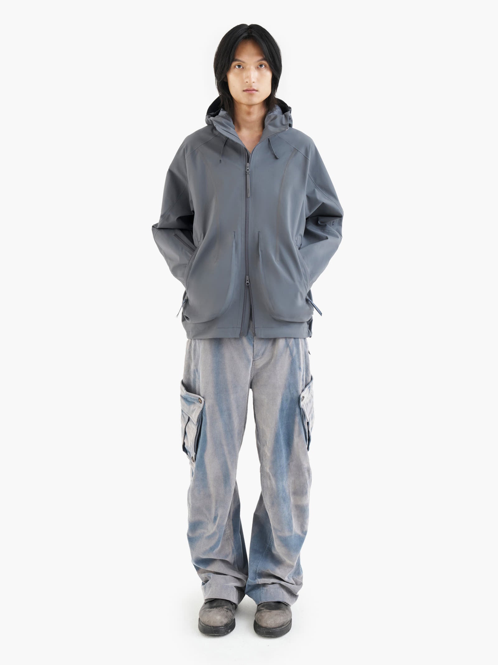 Jiyong Kim - Gore-Tex Draped Windbreaker (Grey) product image 1 | TRAB K-Fashion Australia