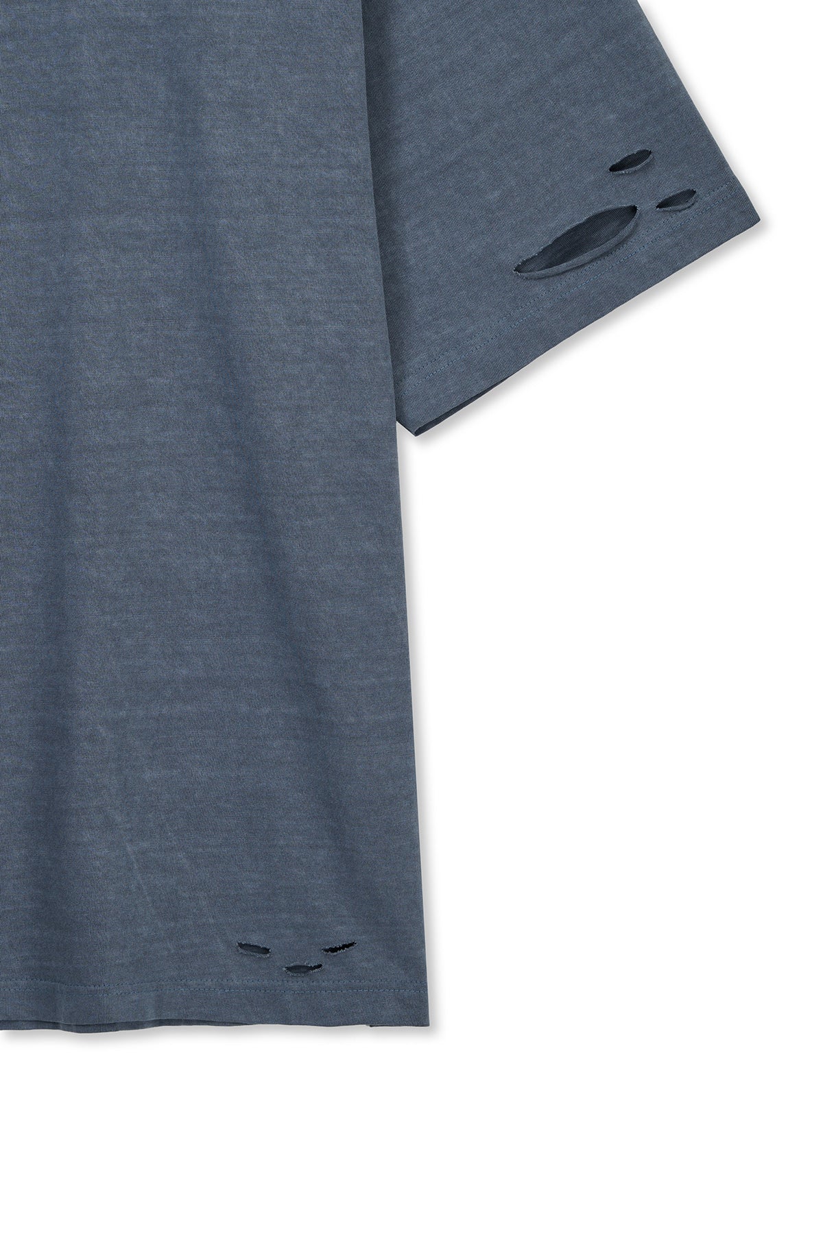 Matin Kim - Distressed Logo Top (Smoke Blue) product image 4 | TRAB K-Fashion Australia