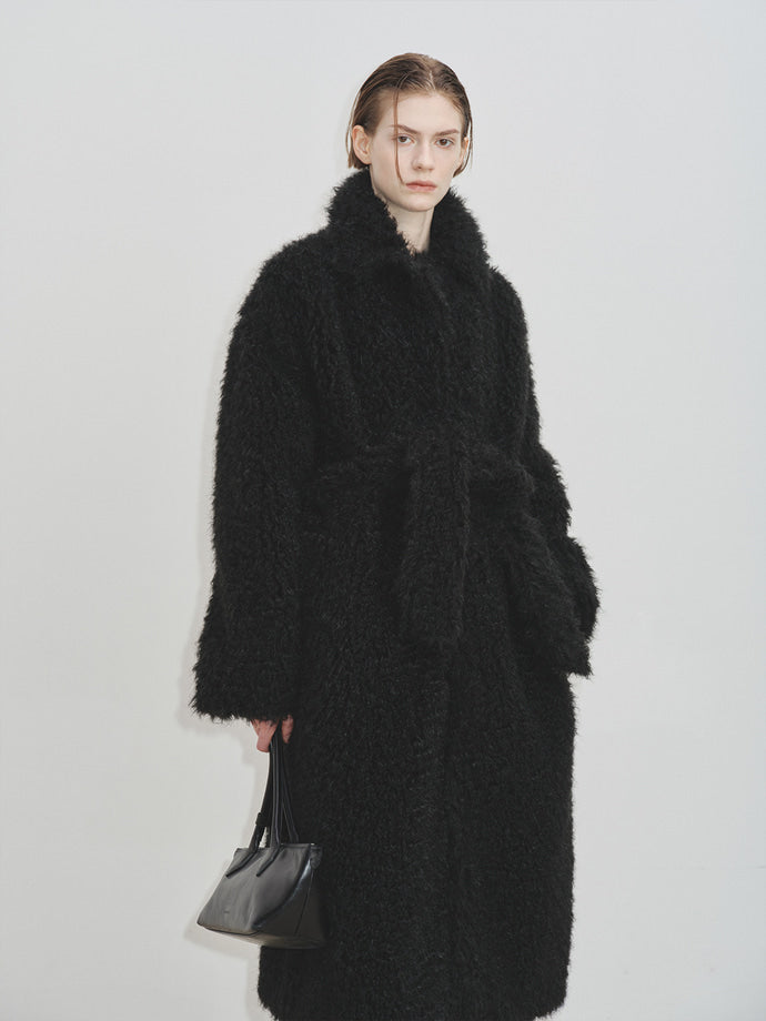 Tonywack - Oversized Black Fur Coat (Black) product image 10 | TRAB K-Fashion Australia