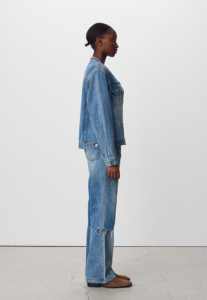 Tonywack - Layered Denim Jeans (Washed Blue) product image 3 | TRAB K-Fashion Australia