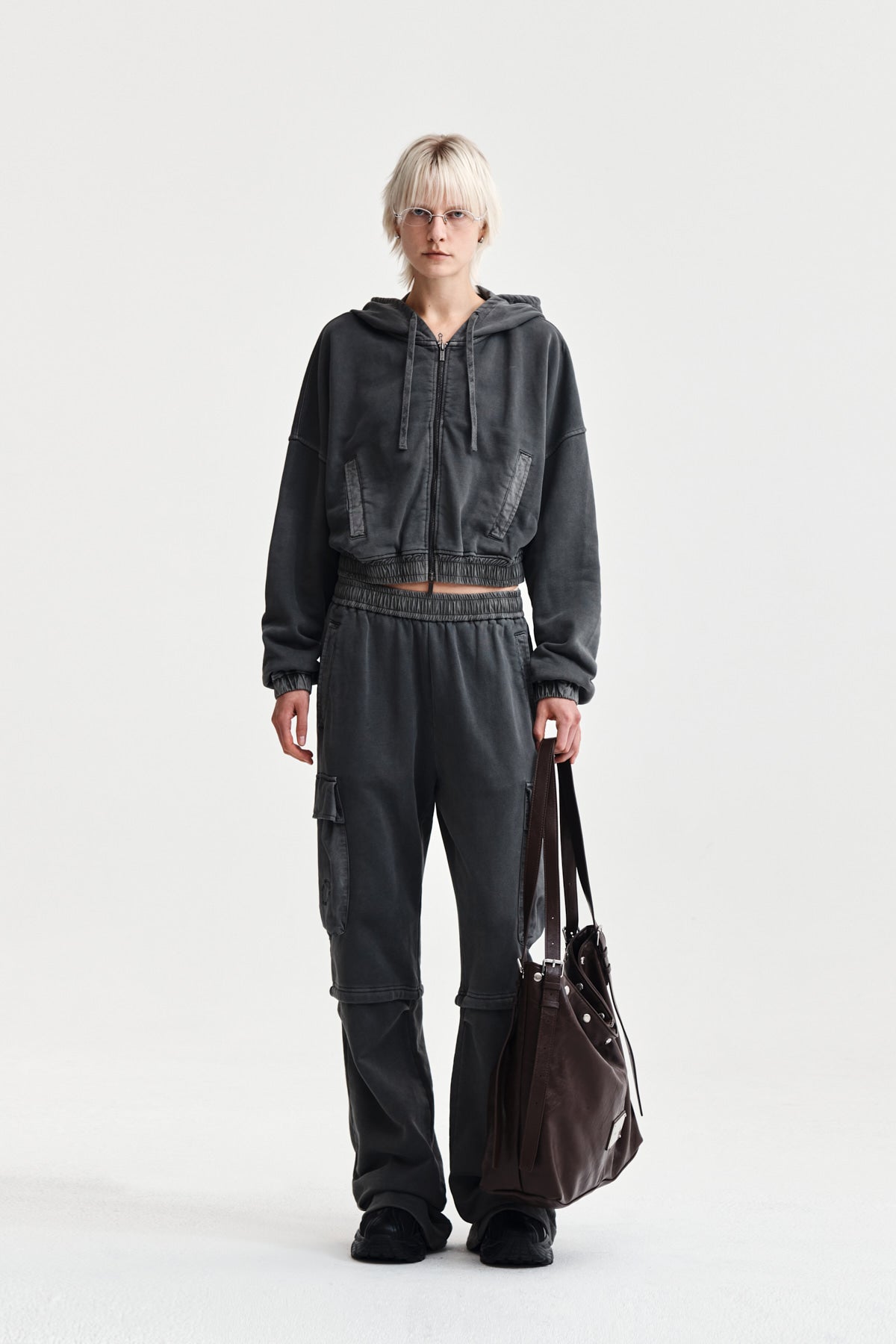 Matin Kim - Pigment Dyed Cargo Pants (Charcoal) product image 8 | TRAB K-Fashion Australia