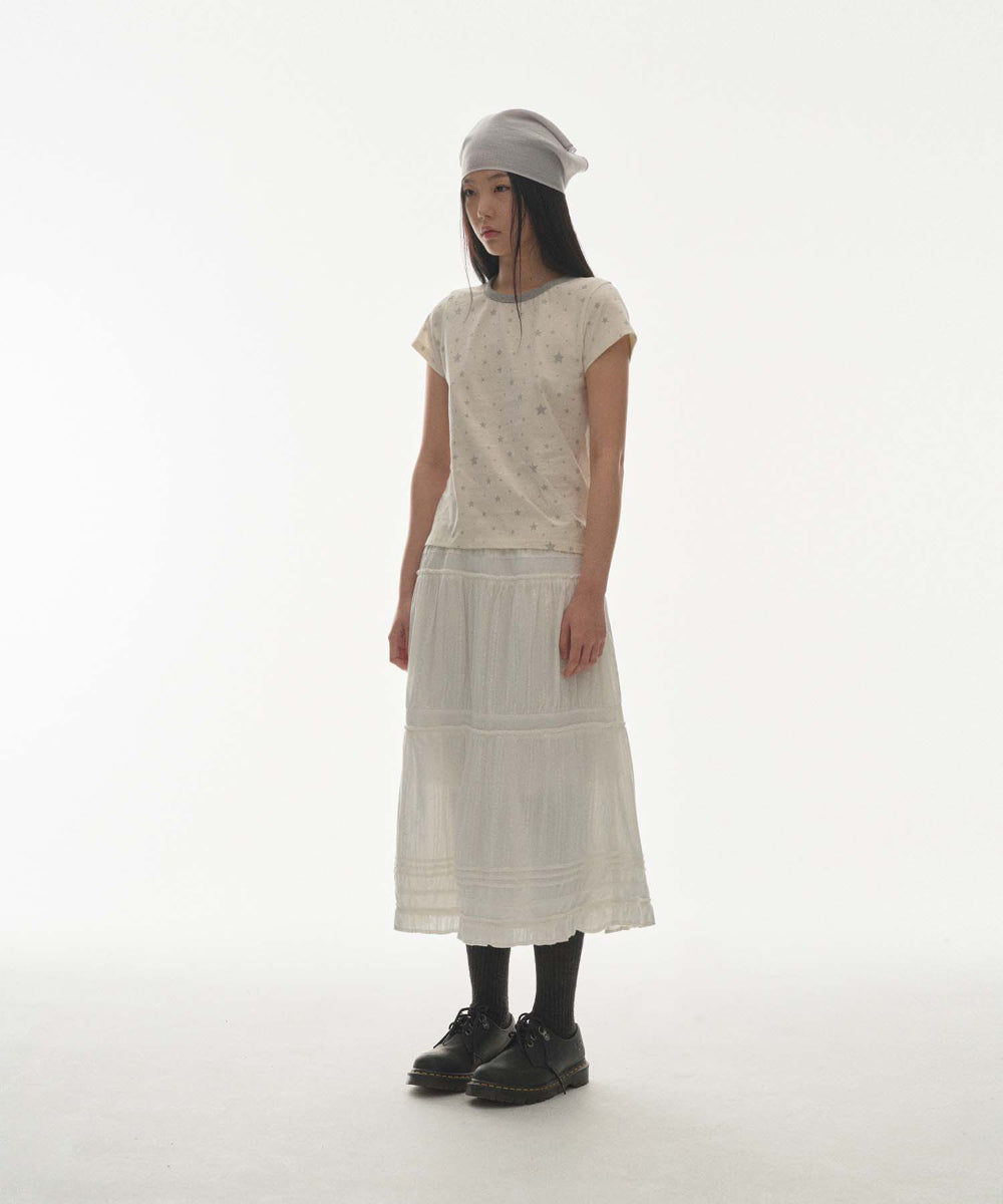 Coyseio - Shirring Midi Skirt (White) product image 10 | TRAB K-Fashion Australia