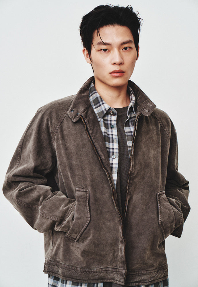 Art if acts - Garment Dyed Harrington Jacket (Mud Brown) product image 7 | TRAB K-Fashion Australia