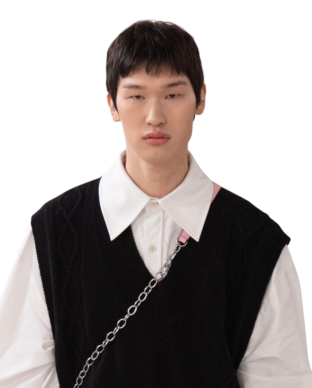 Kimhe Kim - Fringed Knit Vest (Black) product image 5 | TRAB K-Fashion Australia