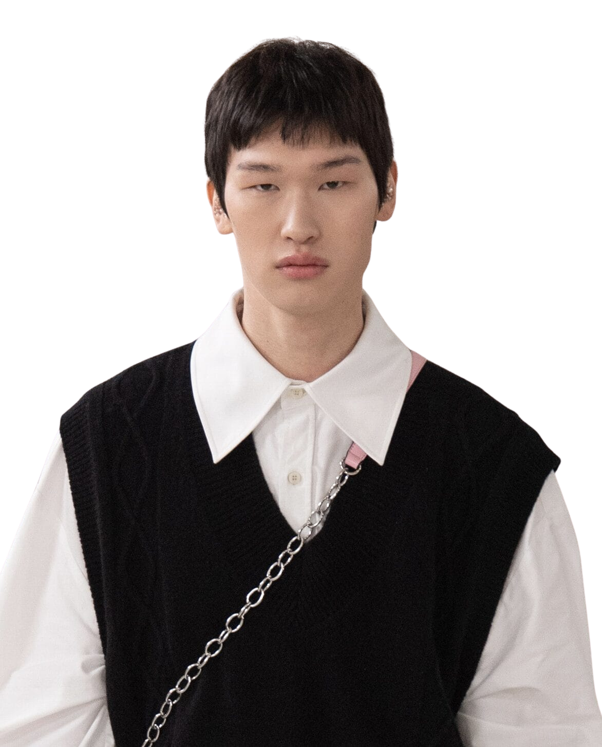 Kimhe Kim - Fringed Knit Vest (Black) product image 5 | TRAB K-Fashion Australia