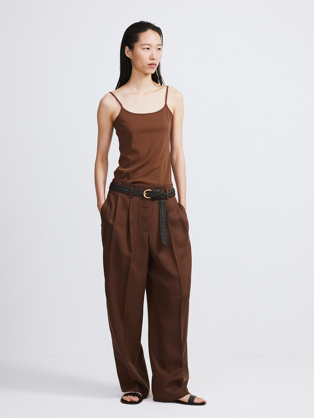 Recto - Slim Fit Long Top (Brown Sugar) product image 3 | TRAB K-Fashion Australia