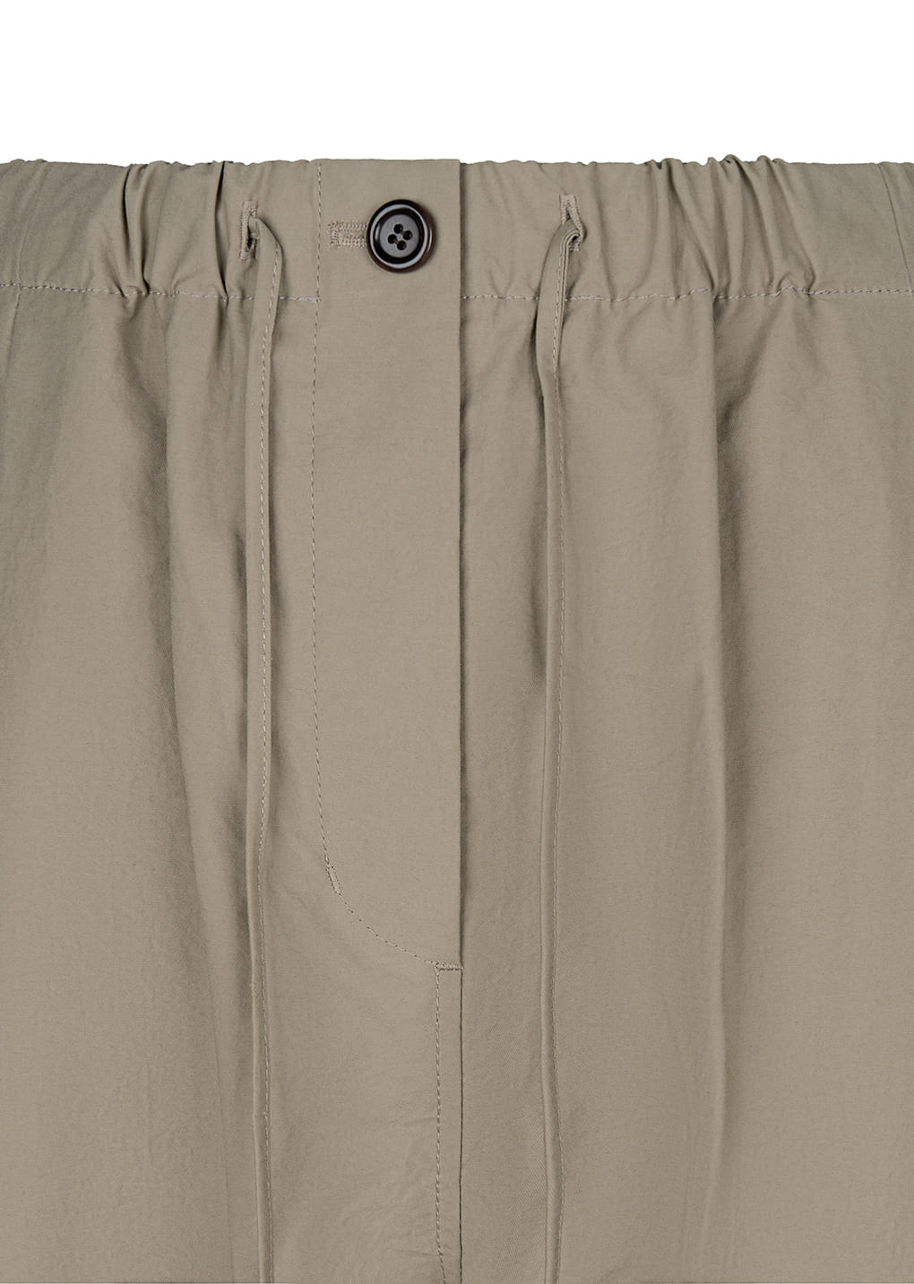 Amomento - drawstring curved pants (Khaki) product image 9 | TRAB K-Fashion Australia