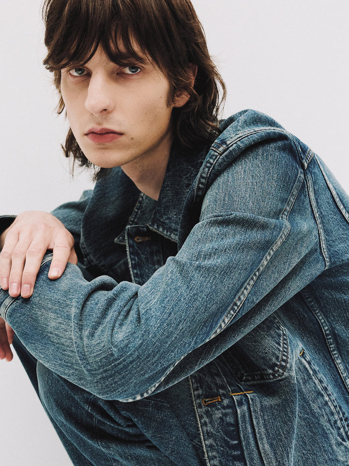 Tonywack - Denim Blouson Jacket (Mid Blue) product image 9 | TRAB K-Fashion Australia