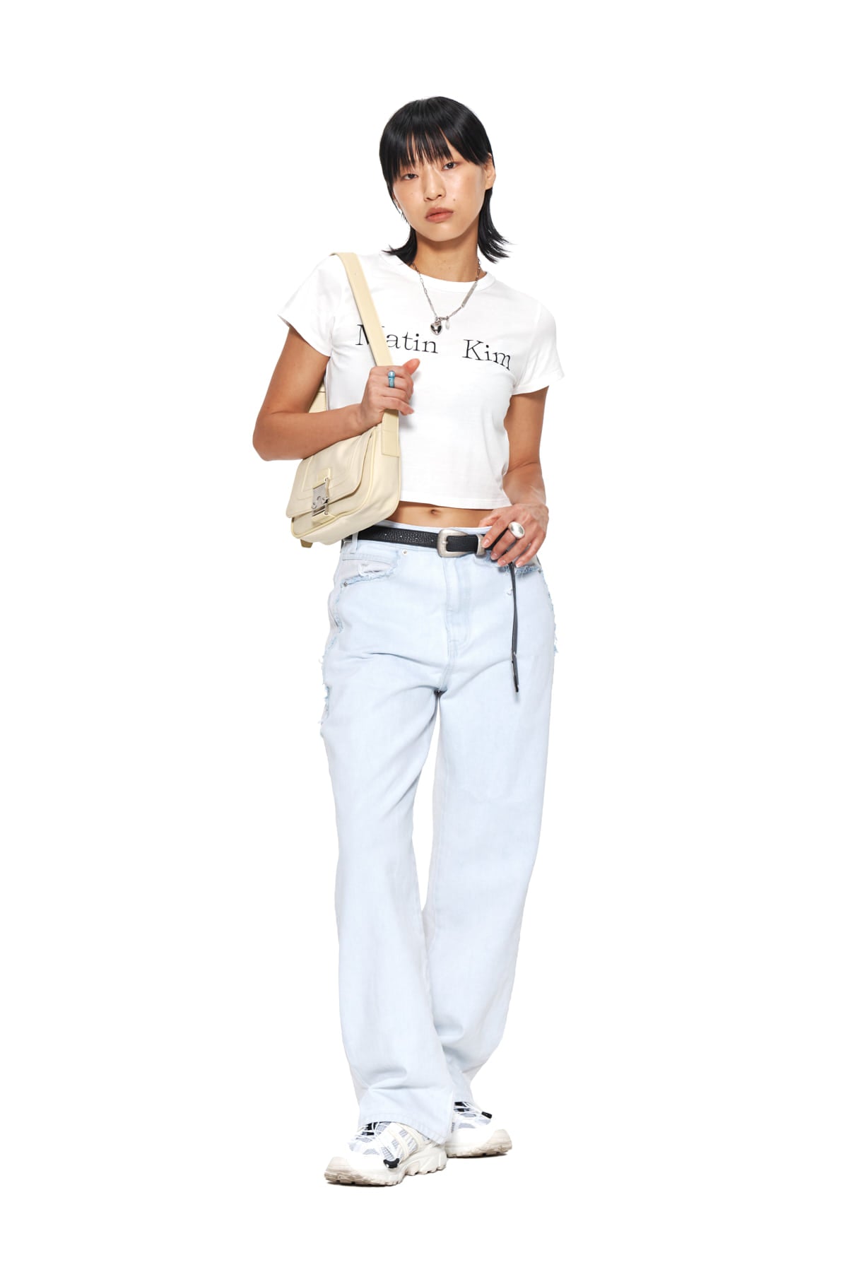Matin Kim - Logo Crop Top (White) product image 8 | TRAB K-Fashion Australia