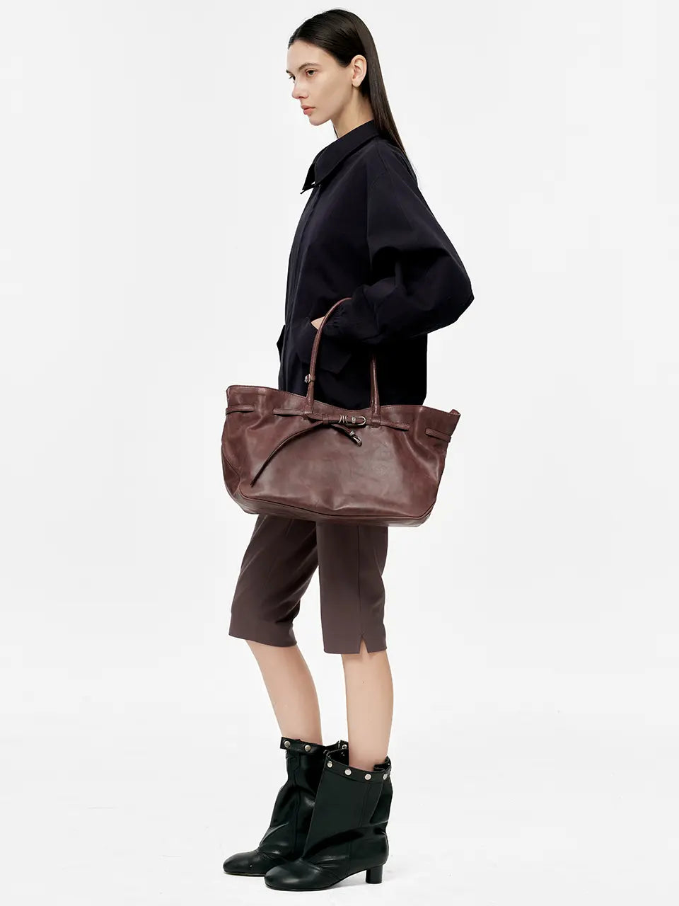 Marge Sherwood - Grandma Used Bag Large (Wine Pull-Up) product image 3 | TRAB K-Fashion Australia