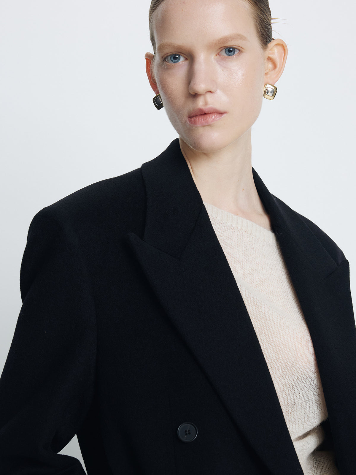 Tonywack - Wool And Cashmere Double-Breasted Coat (Black) product image 6 | TRAB K-Fashion Australia
