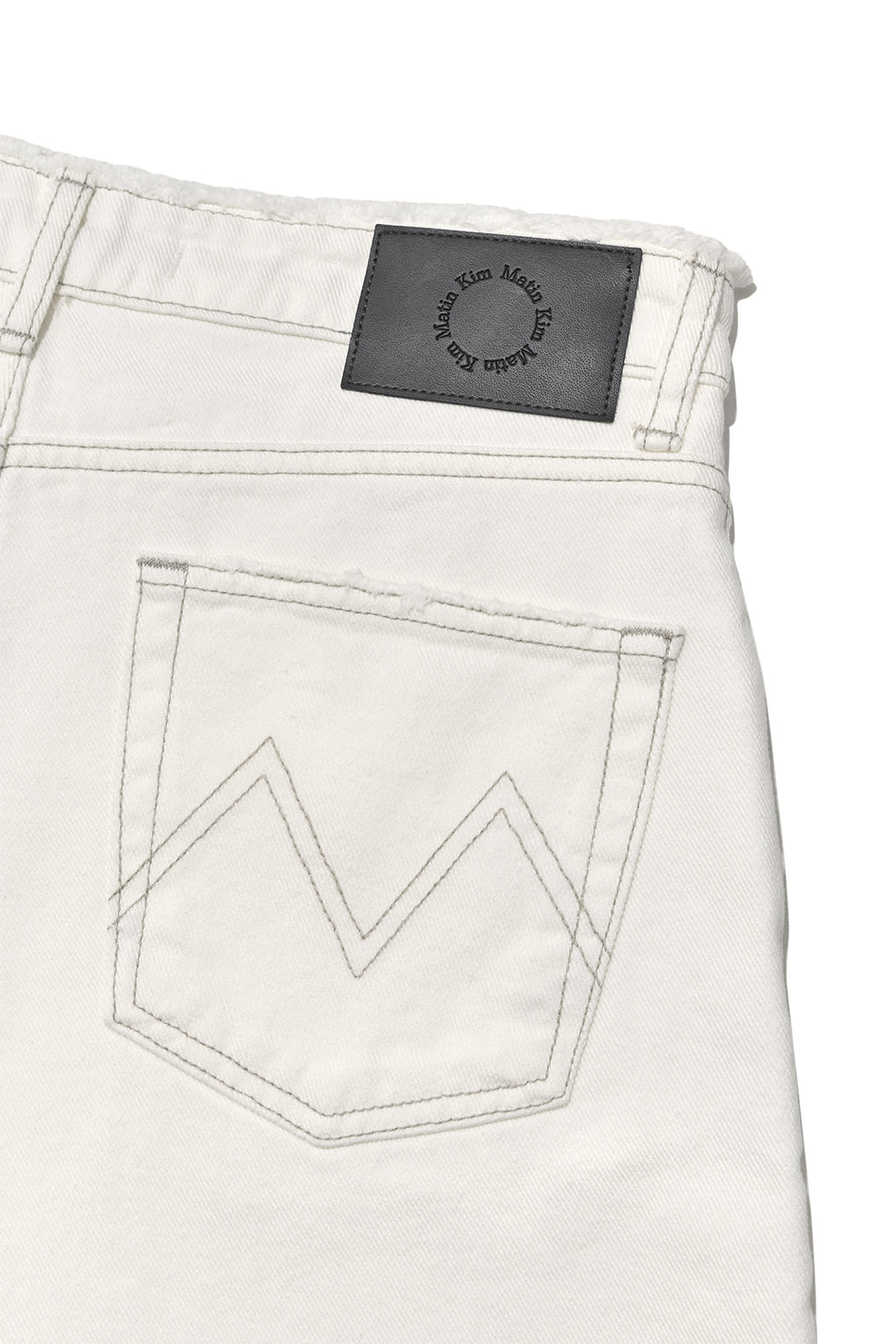 Matin Kim - Cut Line Point Denim Shorts (White) product image 6 | TRAB K-Fashion Australia