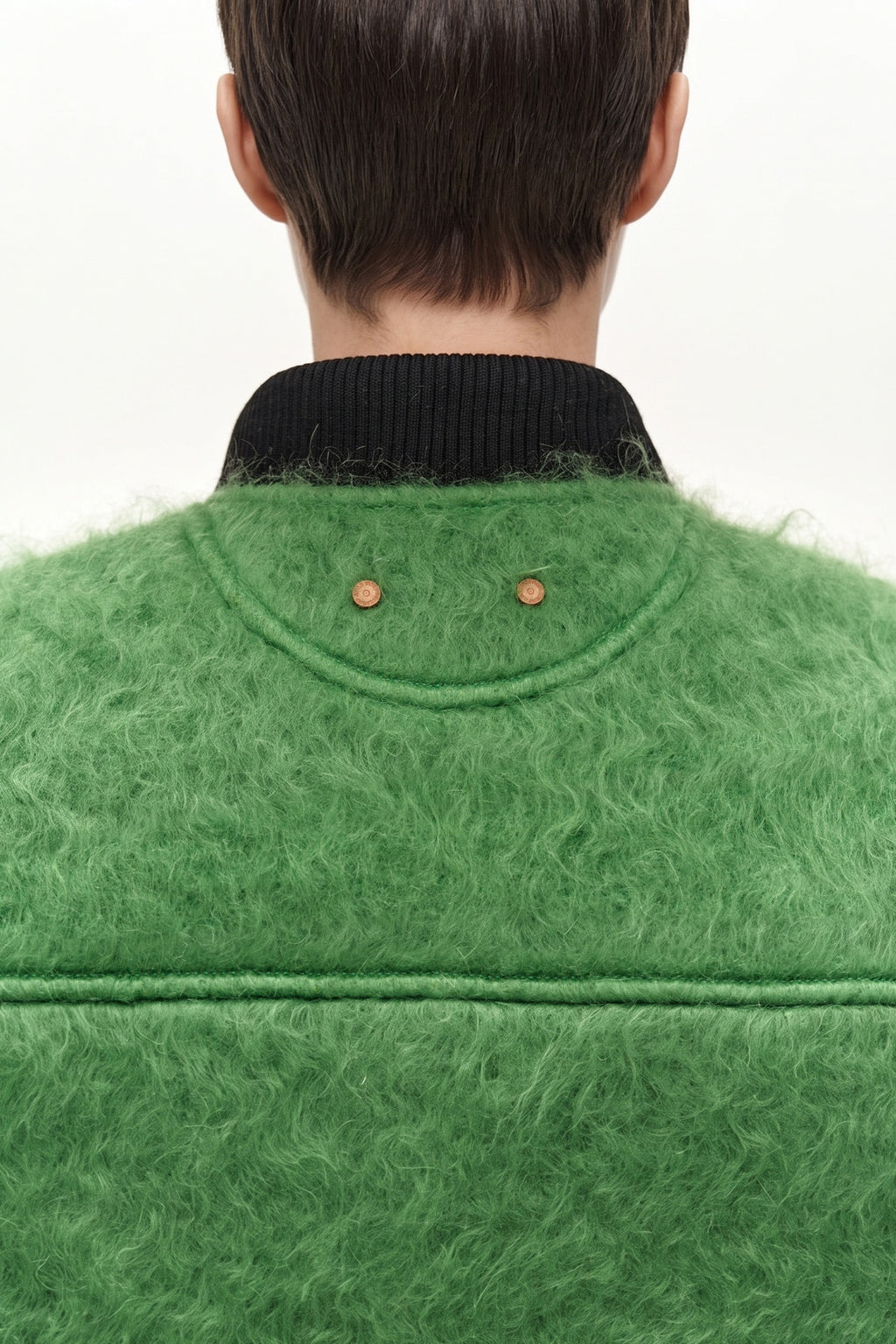 Andersson Bell - Lawn Hairy Wool Varsity Jacket (lichen Green) (Lichen Green) product image 8 | TRAB K-Fashion Australia