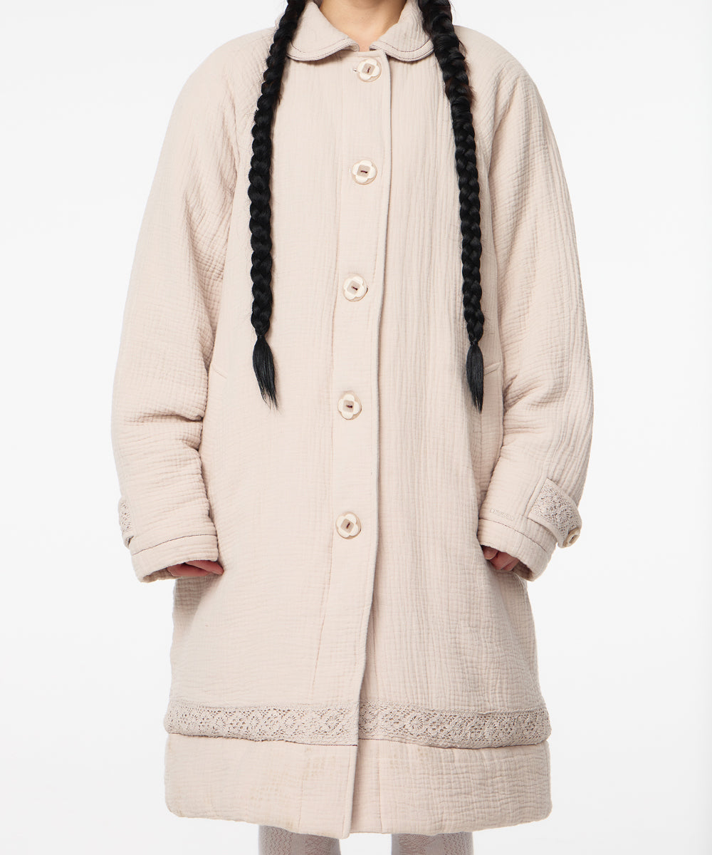 Coyseio - Soft Stitch Padded Coat (Light Beige) product image 6 | TRAB K-Fashion Australia