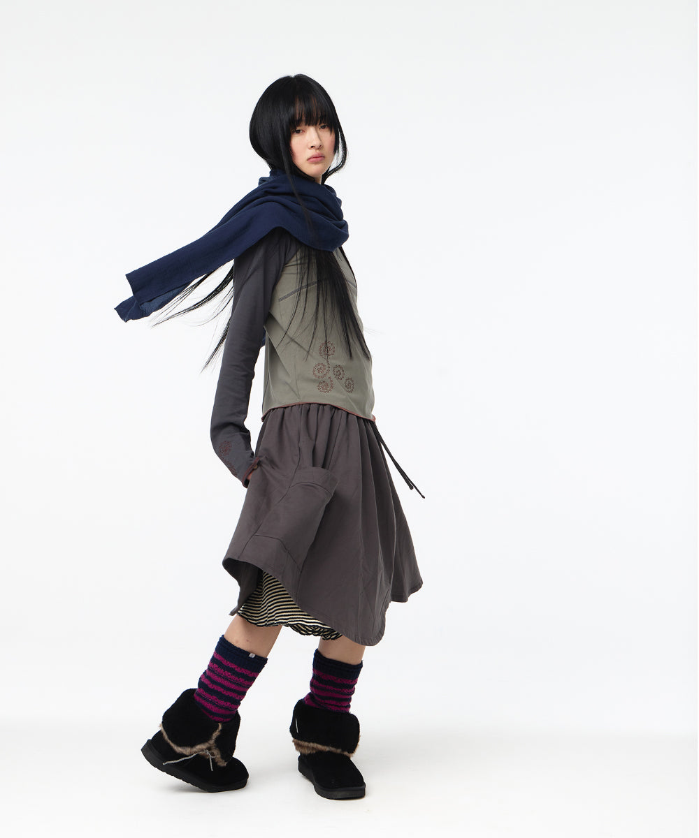 Coyseio - Two-Tone Reversible Muffler (Navy) product image 3 | TRAB K-Fashion Australia