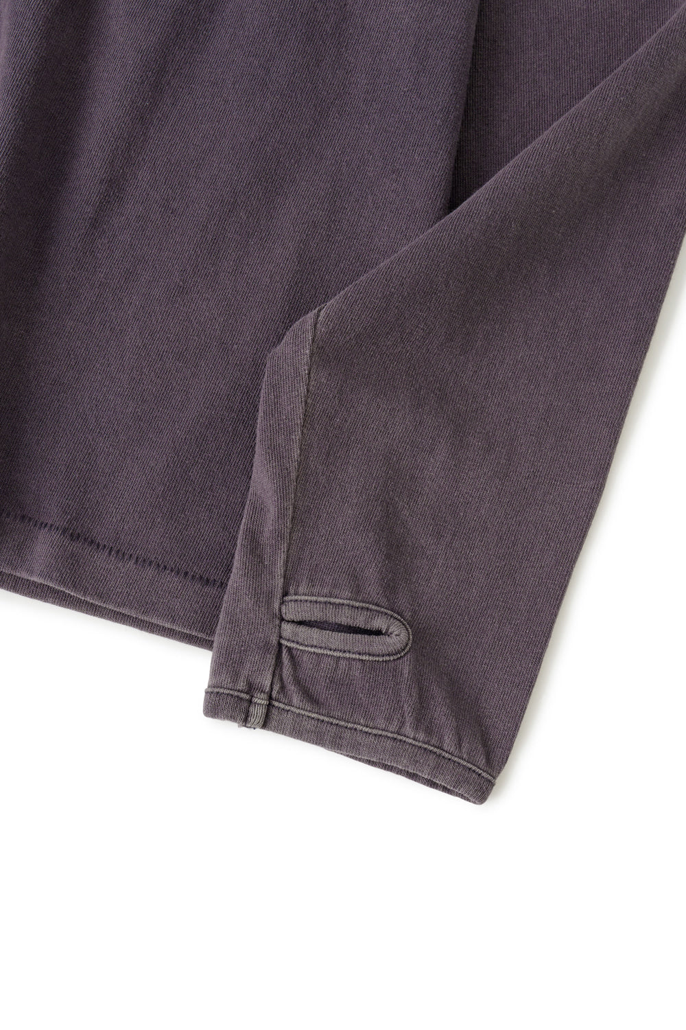 Hatchingroom - Double Henley Neck Tee Bleached Blue (Charcoal) product image 6 | TRAB K-Fashion Australia