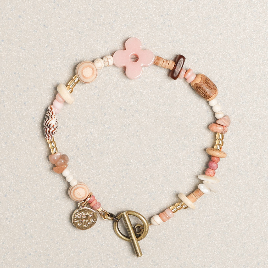 Towtow Archive - Clover Symbol Bracelet Angora (Pink) product image 2 | TRAB K-Fashion Australia