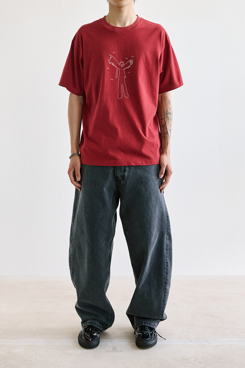 Hatchingroom - Angel Flash Man Tee 1/2 Bleached (Red) product image 4 | TRAB K-Fashion Australia