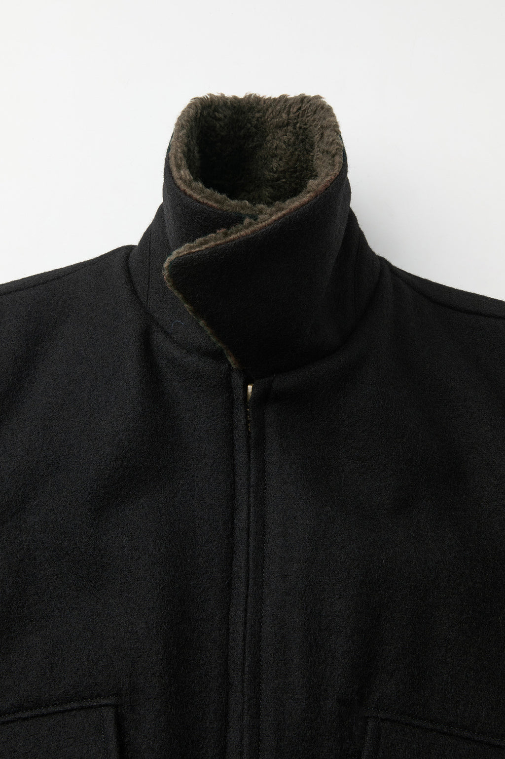 Coor - Broken Wool G-1 Bomber Jacket (Black) product image 6 | TRAB K-Fashion Australia