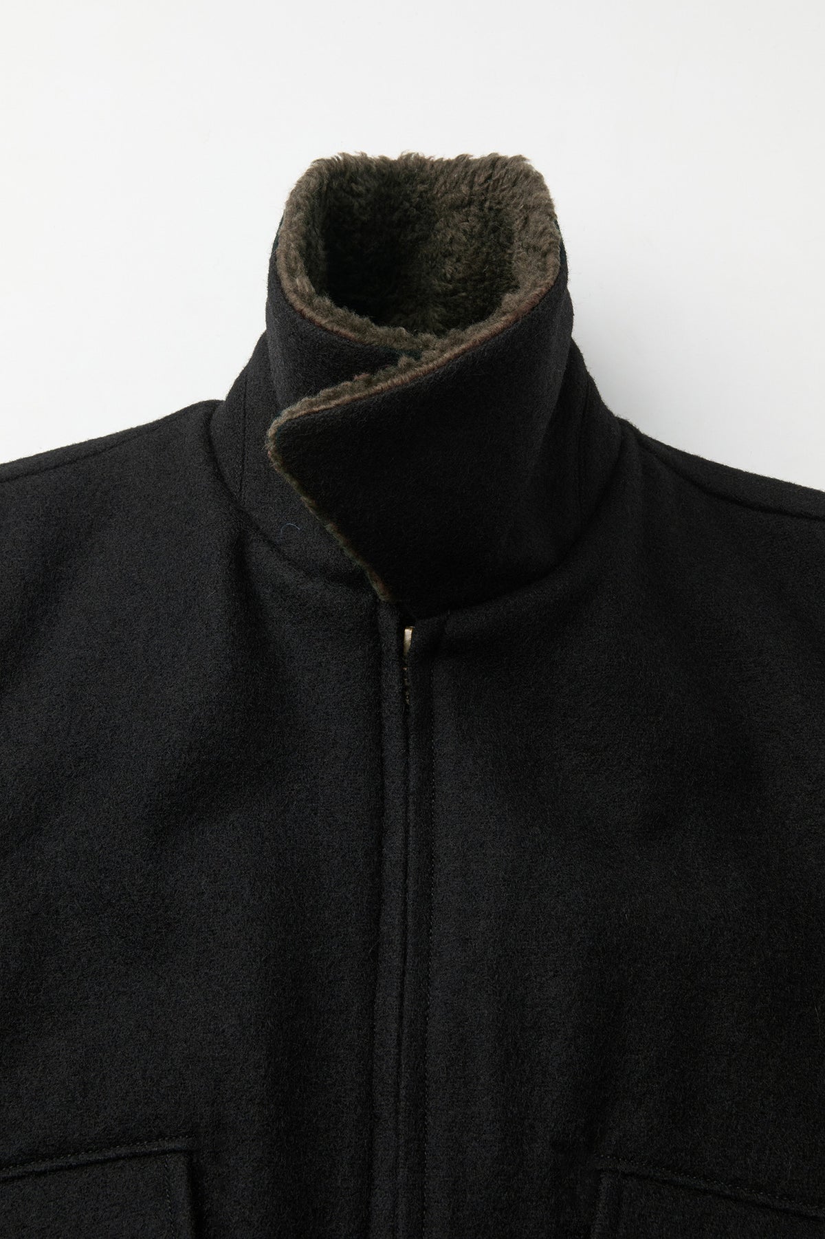 Coor - Broken Wool G-1 Bomber Jacket (Black) product image 6 | TRAB K-Fashion Australia