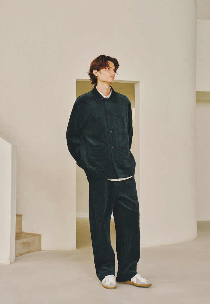 Art if acts - Corduroy French Work Jacket (Black Opal) product image 3 | TRAB K-Fashion Australia