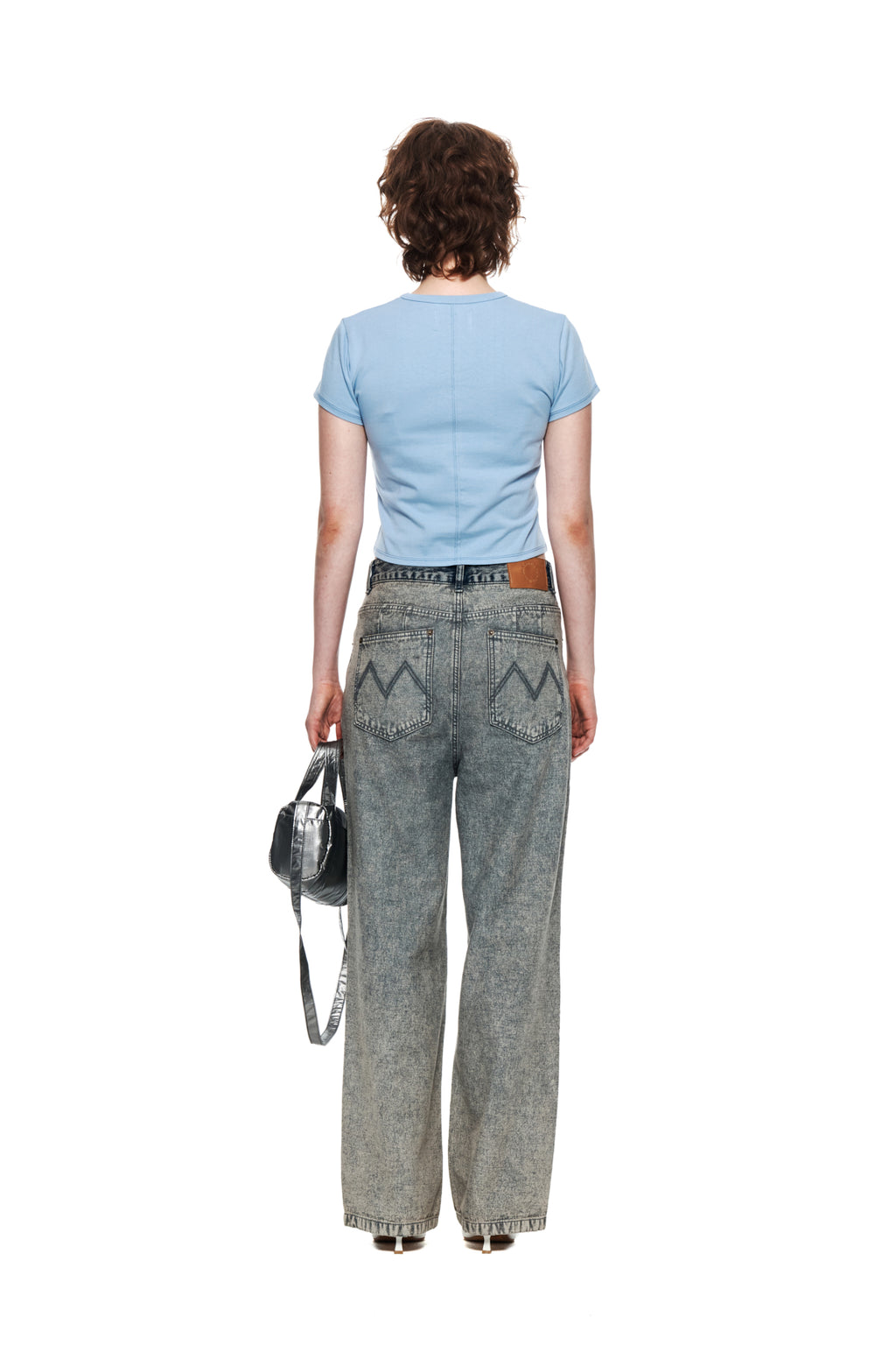 Matin Kim - Matin Shade Logo Crop Top (Sky) product image 7 | TRAB K-Fashion Australia