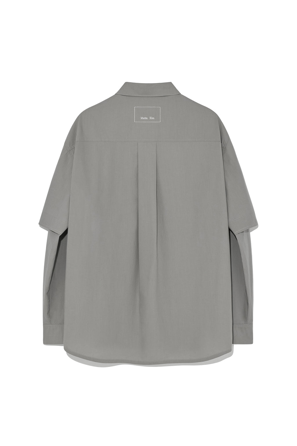 Matin Kim - Stitch Point Layered Shirt (Khaki Grey) product image 2 | TRAB K-Fashion Australia