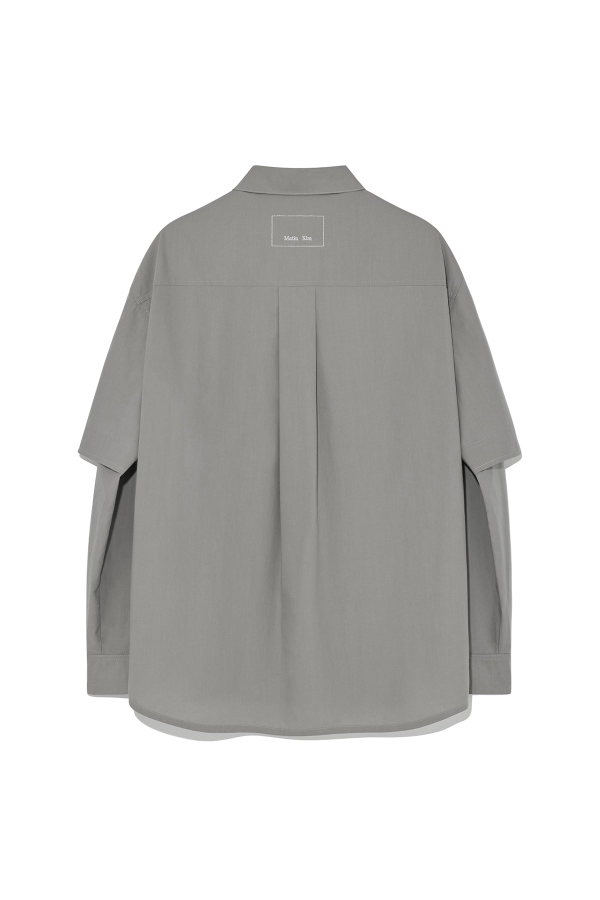 Matin Kim - Stitch Point Layered Shirt (Khaki Grey) product image 2 | TRAB K-Fashion Australia