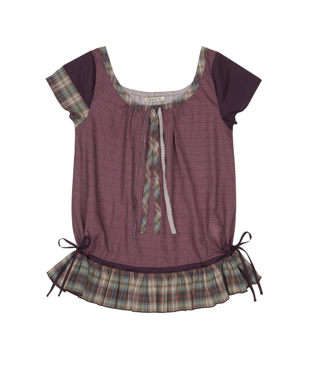 Coyseio - Strap Shirring Blouse (Purple) product image 17 | TRAB K-Fashion Australia
