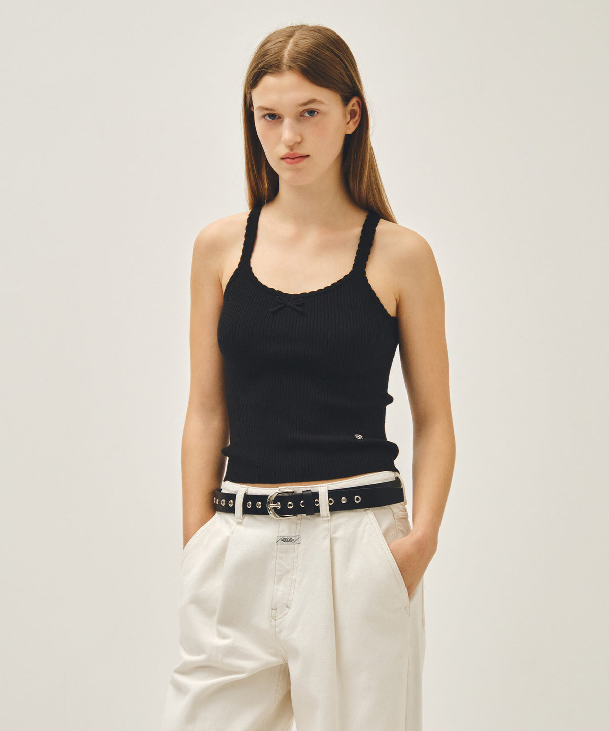 Marithe & Francois Girbaud - Lace Point Knit Vest (Black) product image 1 | TRAB K-Fashion Australia