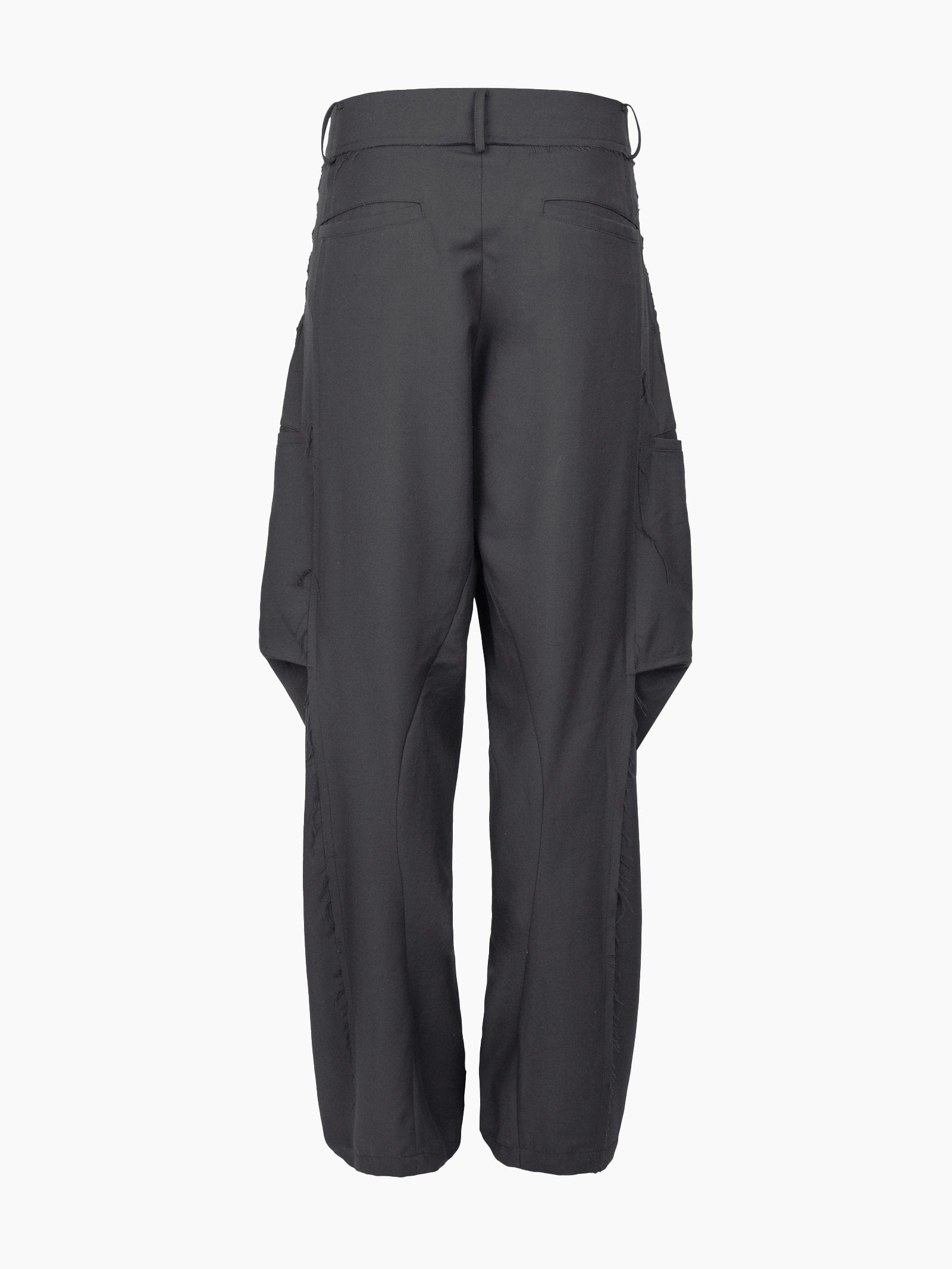 Jiyong Kim - Raw Edged 3D Pocket Trousers (Grey) product image 11 | TRAB K-Fashion Australia