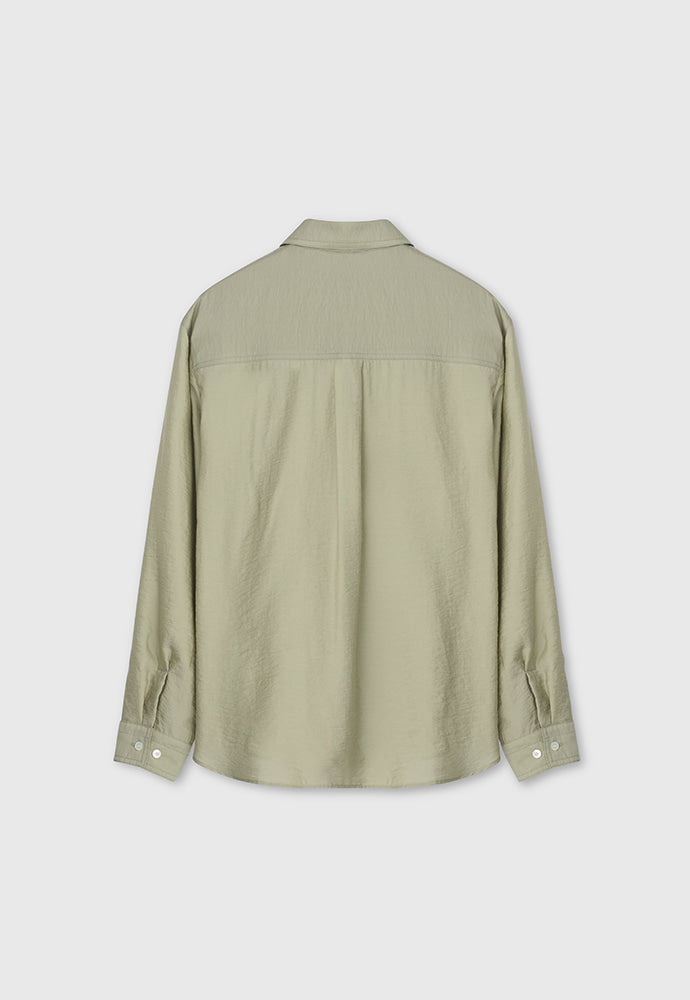 Tonywack - Silk Tencel Brushed Shirt (Pale Green) product image 8 | TRAB K-Fashion Australia