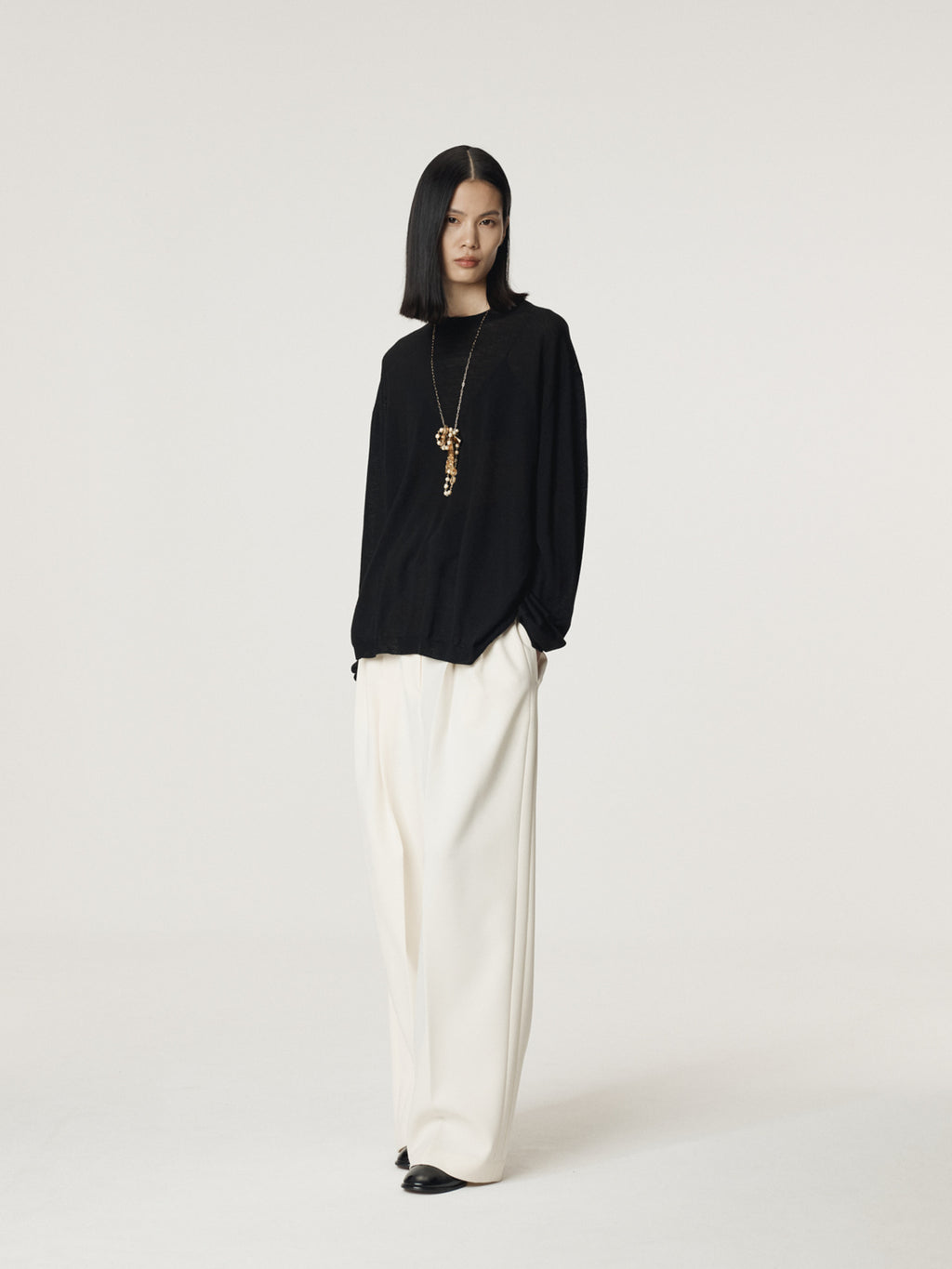 Recto - Back Open Detail Knit Top (Black) product image 3 | TRAB K-Fashion Australia