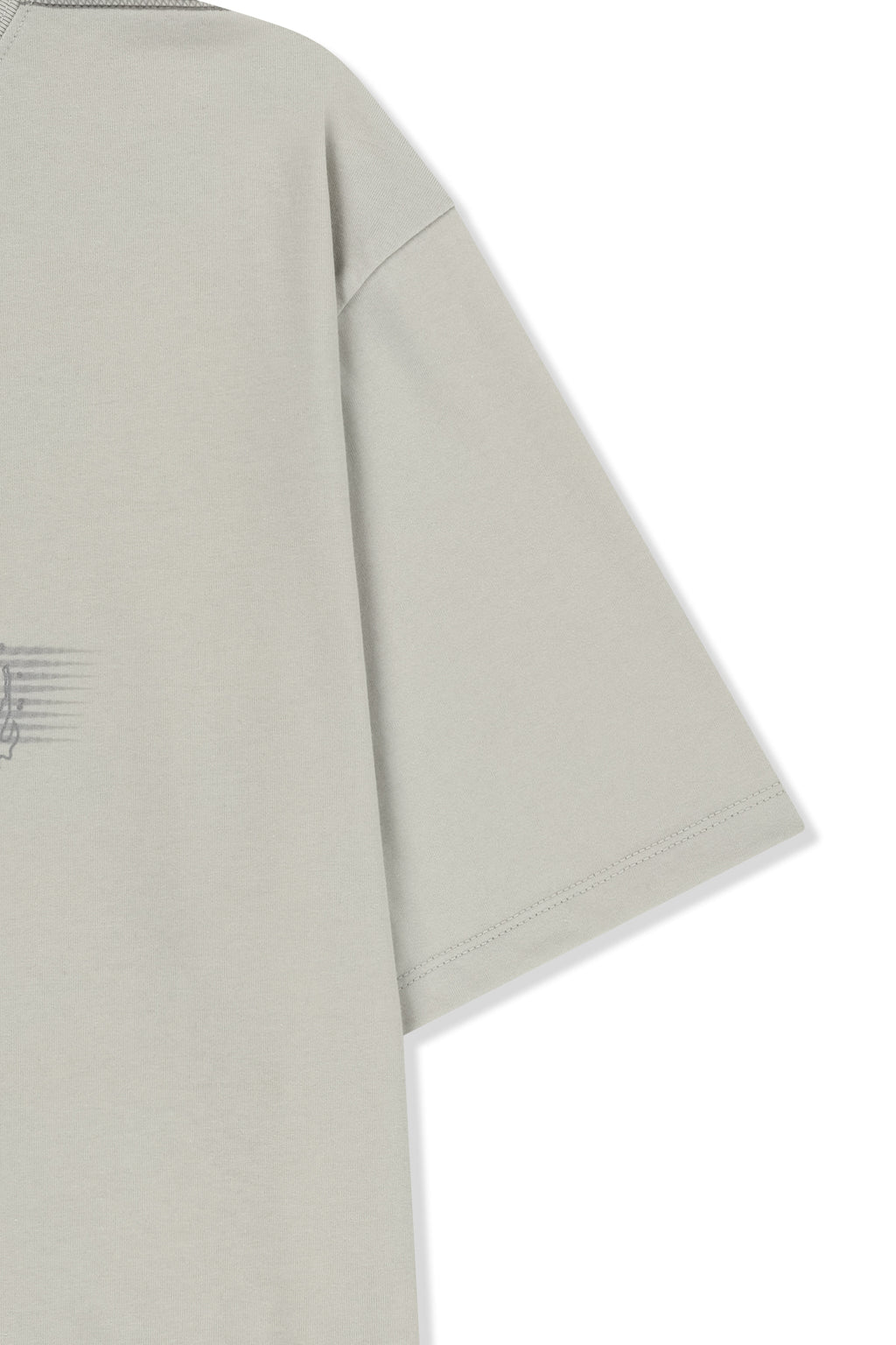 Matin Kim - Matin Pace Vortex Graffiti Top (Light Grey) product image 4 | TRAB K-Fashion Australia