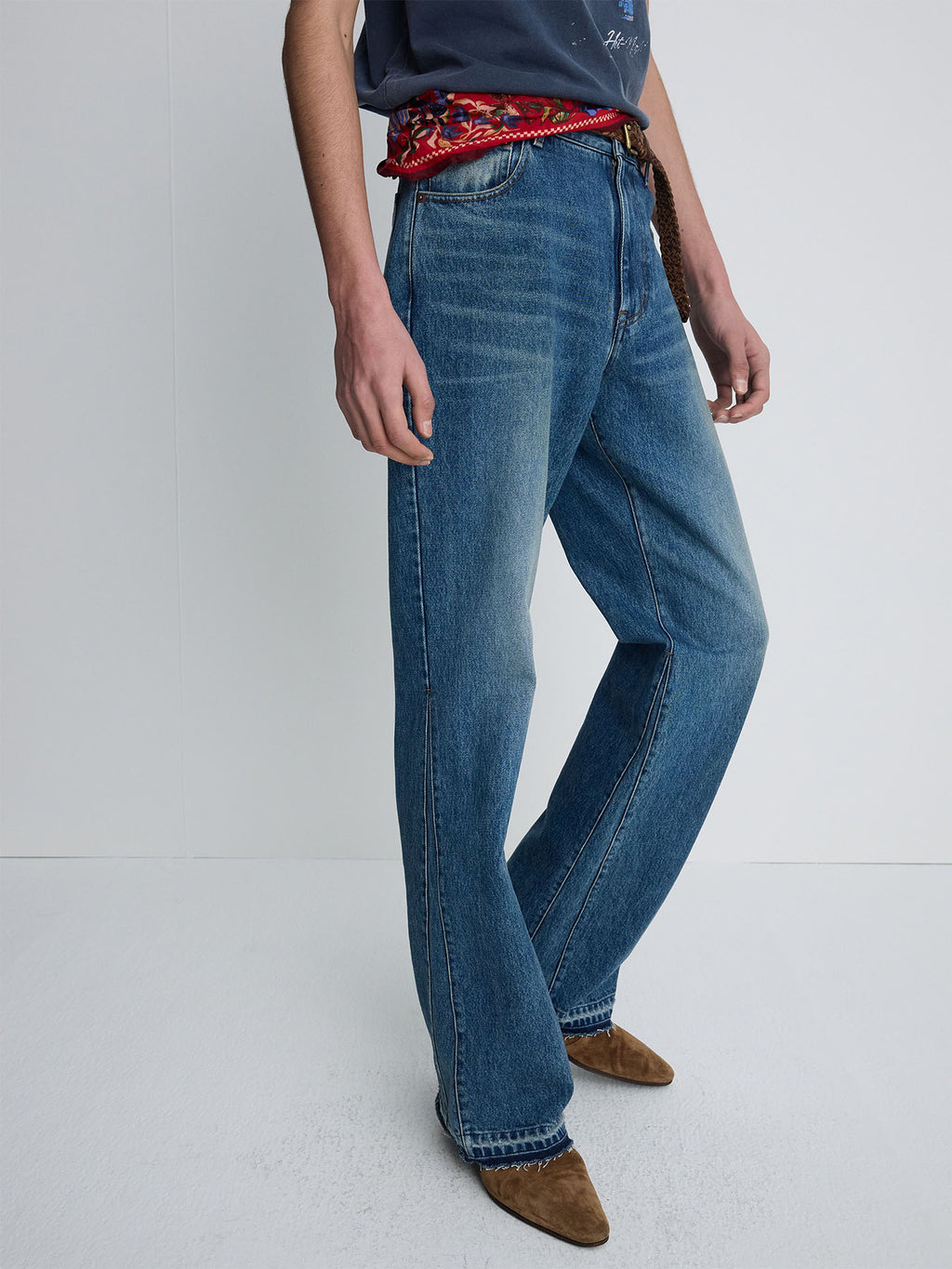 Tonywack - Flared-Leg Reconstructed Denim Jeans (Vintage Blue) product image 6 | TRAB K-Fashion Australia