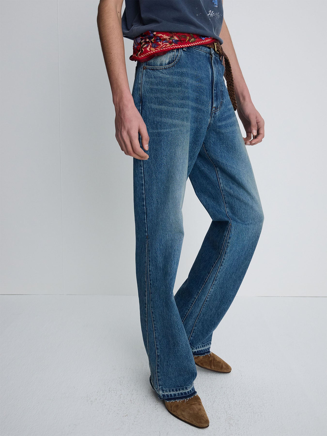 Tonywack - Flared-Leg Reconstructed Denim Jeans (Vintage Blue) product image 6 | TRAB K-Fashion Australia
