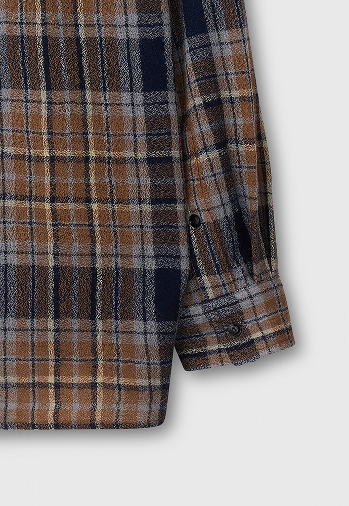 Tonywack - Light Wool Single Pocket Check Shirt (Camel) product image 11 | TRAB K-Fashion Australia