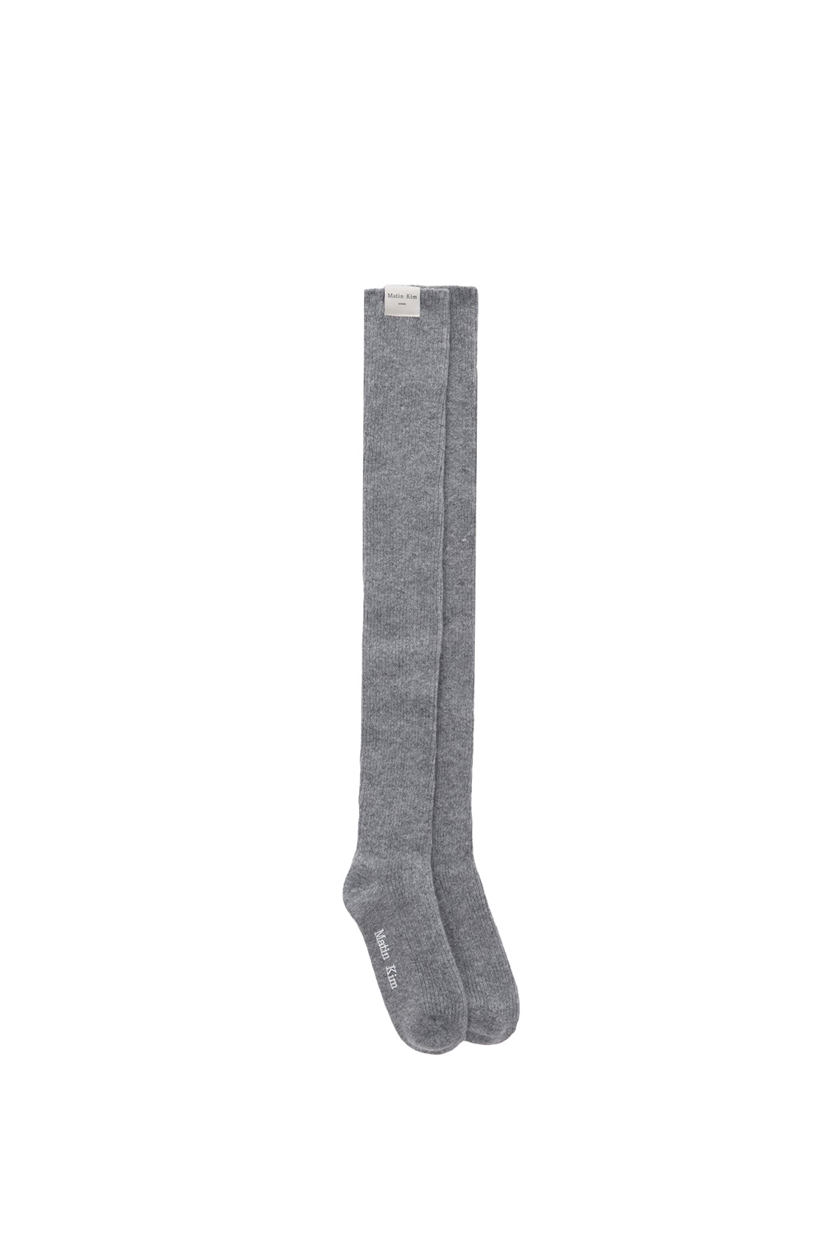 Matin Kim - Wool Blended Over Knee Socks (Grey) product image 2 | TRAB K-Fashion Australia