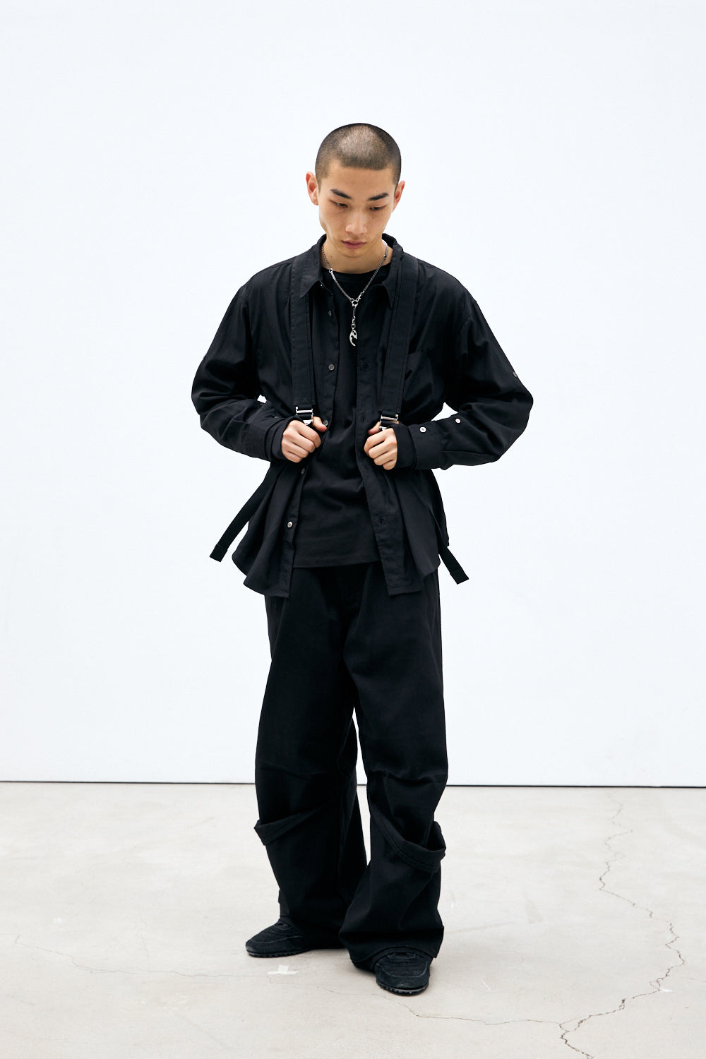 Hatchingroom - Double Sleeve Shirt (Black) product image 7 | TRAB K-Fashion Australia