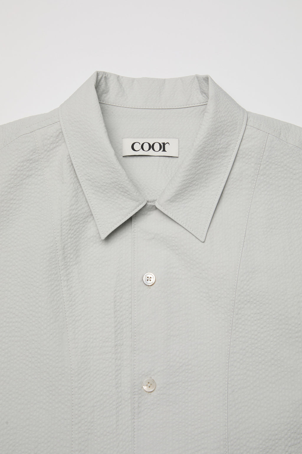 Coor - Panel Line Camp Collar Half Shirt (Cool Gray) product image 5 | TRAB K-Fashion Australia