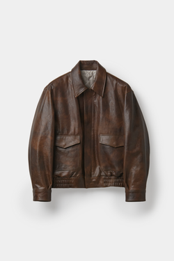 Coor - Vegetable Leather A-2 Jacket (Brown) product image 1 | TRAB K-Fashion Australia