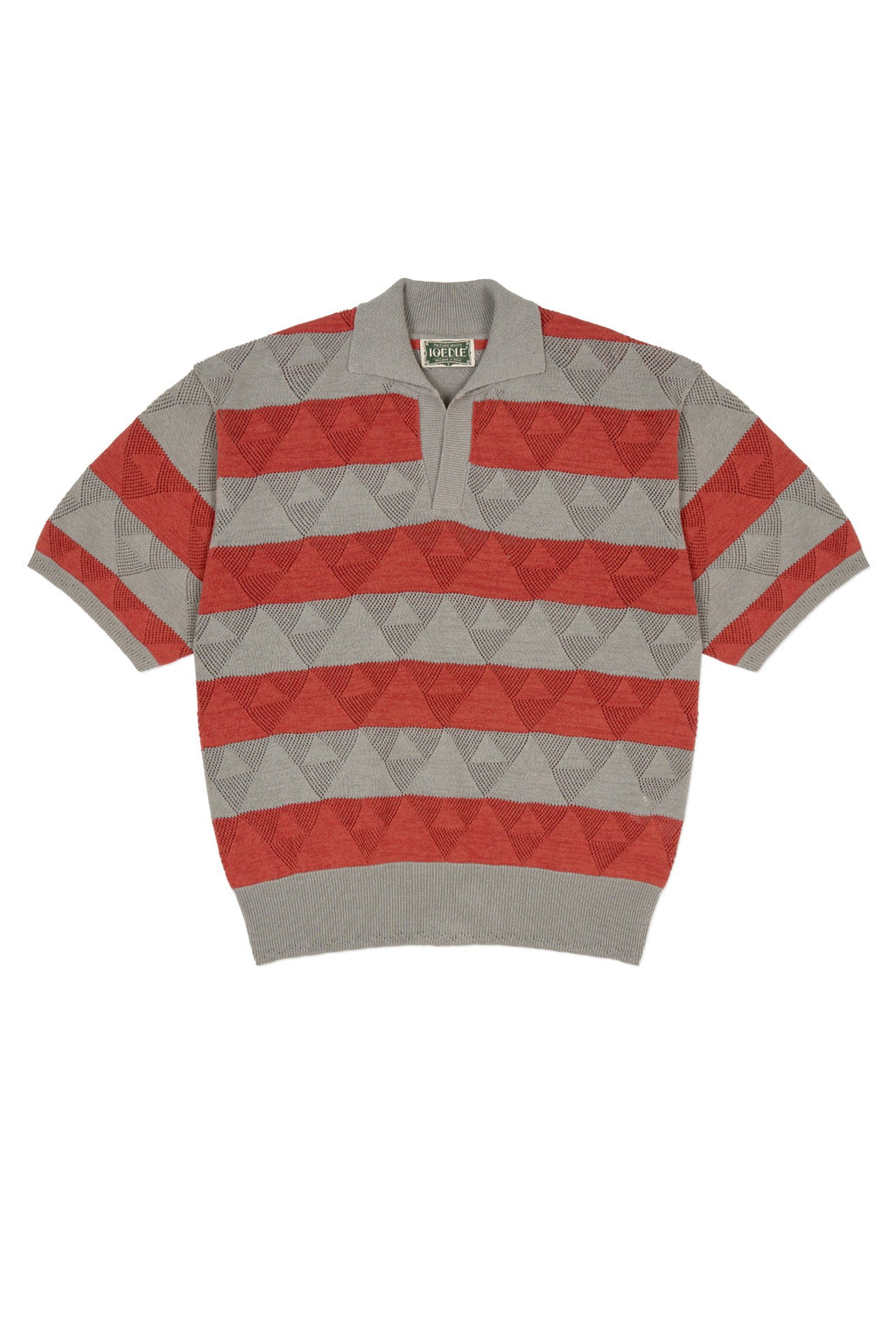 Ioedle - Split Stripe Short Sleeve Knit (Red) product image 3 | TRAB K-Fashion Australia