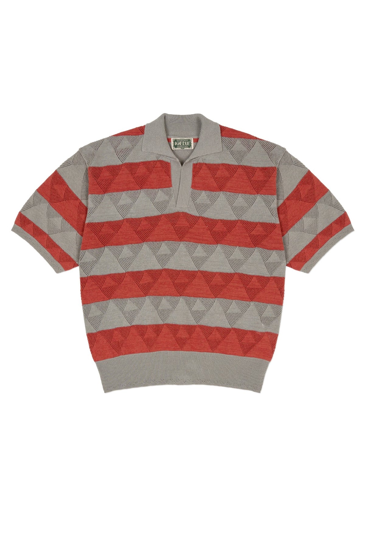 Ioedle - Split Stripe Short Sleeve Knit (Red) product image 3 | TRAB K-Fashion Australia