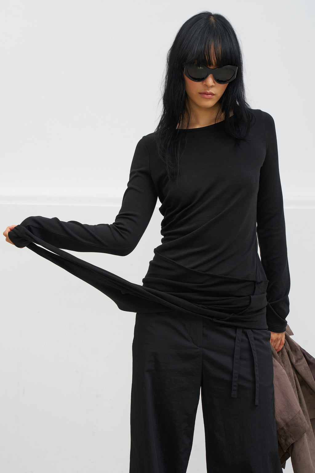 Deinet - Layered Halter Neck Long Sleeve (Black) product image 7 | TRAB K-Fashion Australia