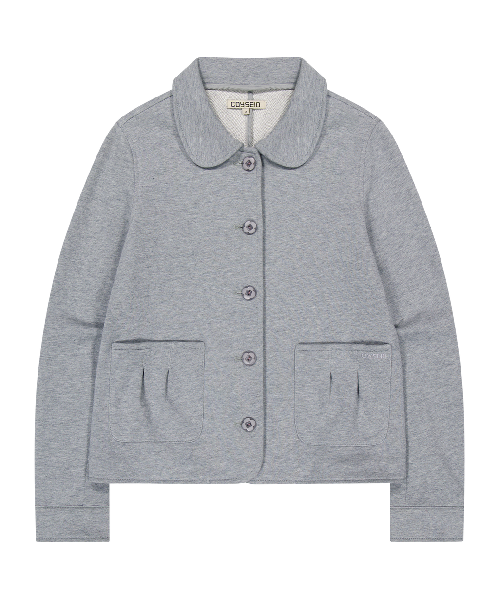 Coyseio - Cozy Sweat Jacket (Melange Grey) product image 1 | TRAB K-Fashion Australia