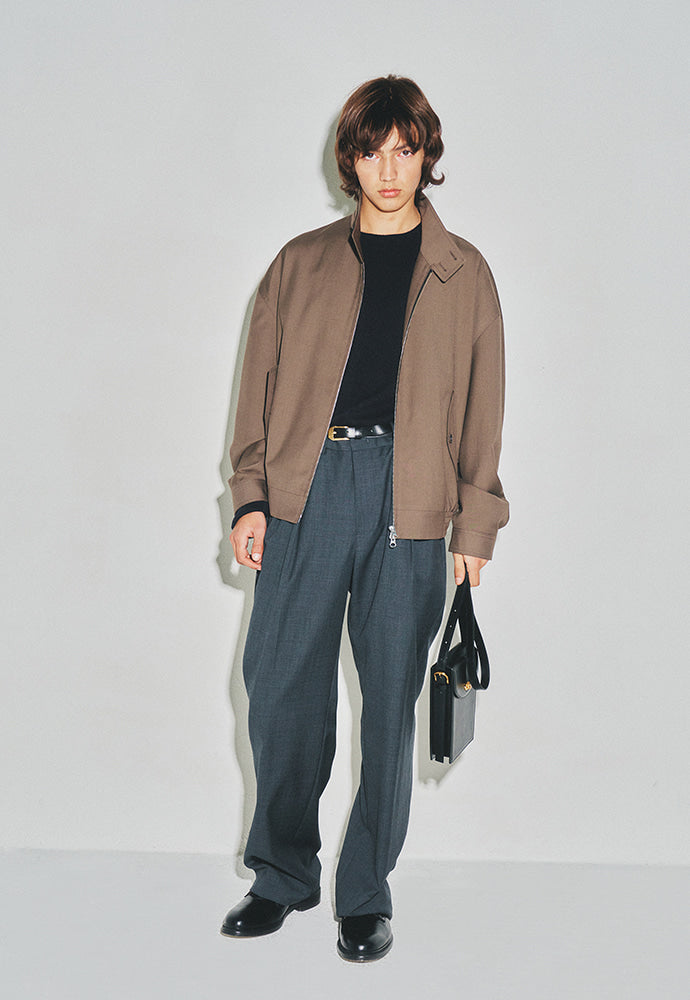 Tonywack - Tropical Wool Harrington Jacket (Dark Olive) product image 5 | TRAB K-Fashion Australia